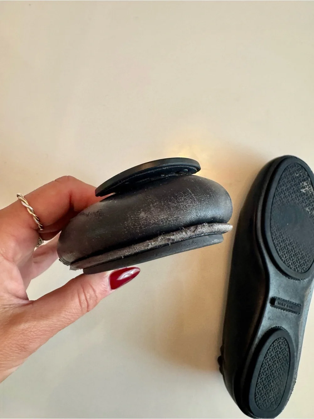 Tory Burch Navy Leather Women's Ballet Flats